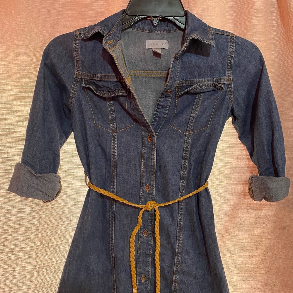 The Children’s Place denim long sleeve dress